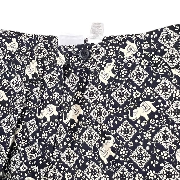 WOMEN'S LIZ CLAIBORNE TABITHA‎ Elephant Novelty Size 12 Wide Leg Cotton Pockets - Picture 3 of 16